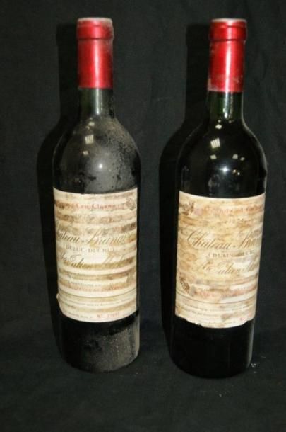 null 2 bouteilles de Château Branaire, 1974. (étiquettes sales et abîmées)
