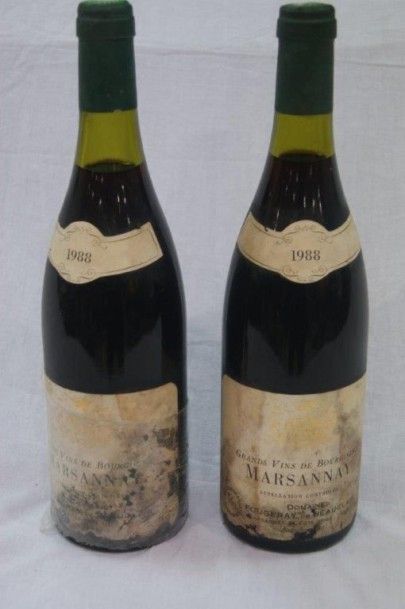 null 2 bouteilles de Bourgogne, Marsannay, 1988. Domaine Fougeray de Beauclair.
