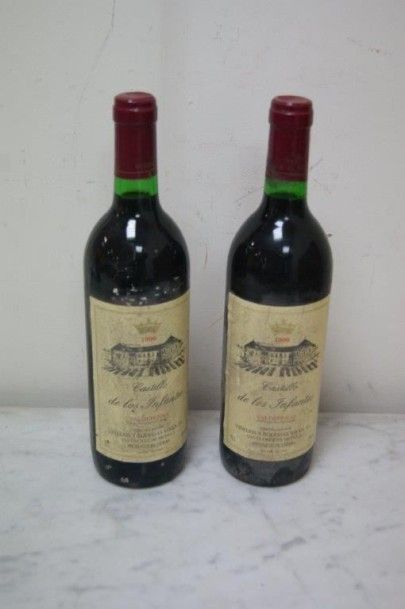 null 2 bouteilles de VALDEPENAS , CASTILLO DE LOS IN FANTES 1999 ( étiquettes sa...