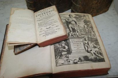 null Marci TULLII "ciceronis opera" , Amsterdam WETSTENIOS 1724 . Quatre Tomes. On...