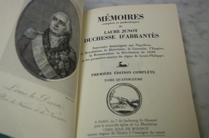 null Mémoire de la duchesse D'ABRANTES , jean DE Bonnot 1969 . 15 tomes