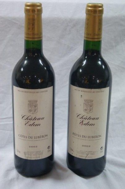 null 2 bouteilles de Côtes du Luberon, Château Edem, 2002.