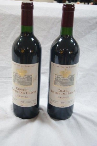 null 2 bouteilles de Bordeaux, Château Tourte des Graves, 2001.