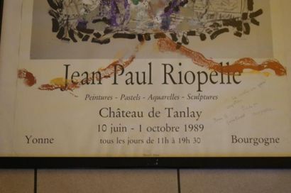 null Jean-Paul RIOPELLE (1923 - 2002) Affiche de l'Exposition ayant eu lieu au Château...