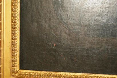 null D'après Le Sueur, Le Martyre de Saint Laurent, huile sur toile. XVIIIe siècle....
