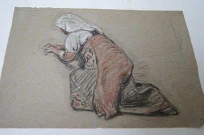 null BONNAT Léon-Joseph-Florentin (1834-1922) 

Pochette contenant, 2 dessins figurant...