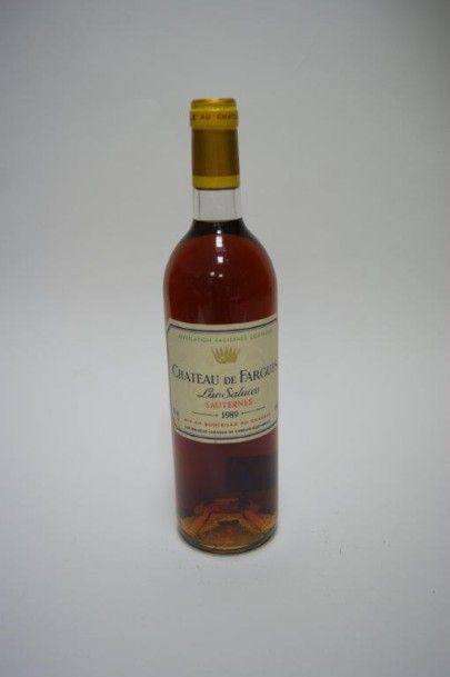 null 1 bouteille de Sauternes, Château Fargues, Lur Saluces, 1989.