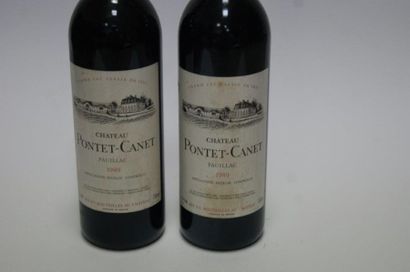 null 2 bouteilles de Pauillac, Château Pontet-Canet 1989.