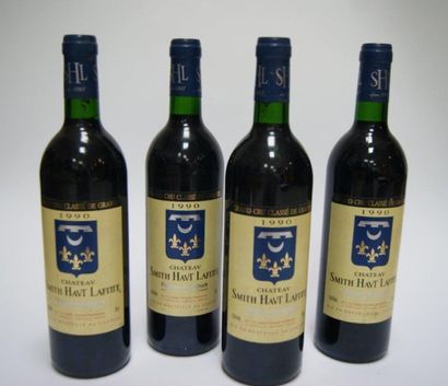 null 4 bouteilles de Pessac-Leognan, château Smith Haut Lafitte, 1990