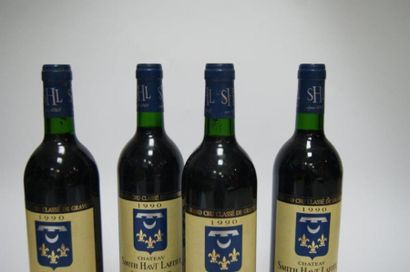 null 4 bouteilles de Pessac-Leognan, château Smith Haut Lafitte, 1990