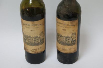 null 2 bouteilles de Bordeaux, Château Junayme, 1929.