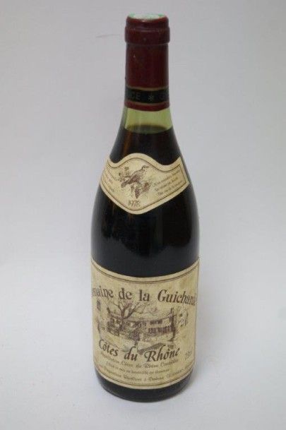 null 1 bouteille de Côte du Rhône, domaine de La Guicharde, 1978.