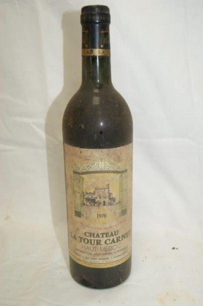 null 1 bouteille de château La Tour Carnet, 1978. (étiquette sale)