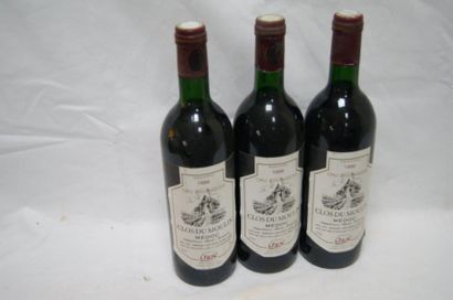 null 3 bouteilles de Clos du Moulin, 1988.