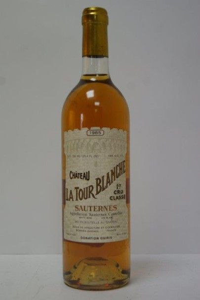 null 1 bouteille de Sauternes, château La Tour Blanche, 1985.