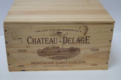 null 6 bouteilles de château Delage, 2000. CBO.