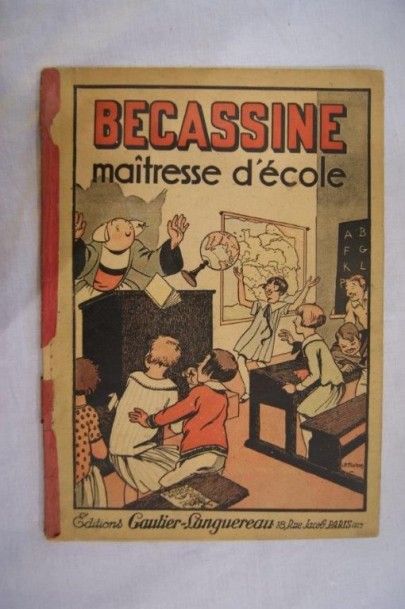 null "Bécassine maitresse d'école", Edition Gautier-Languereau, 1946. Etat d'usa...
