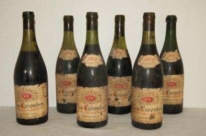 null 6 bouteilles du Bourgogne "Les Caroubes", Daniel Duvernois, 1970. (étiquettes...