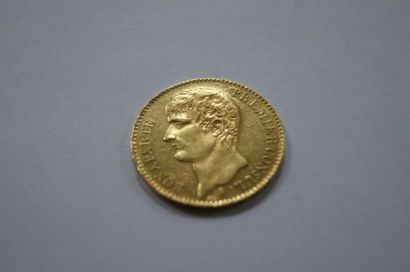 null Pièce de 40 francs or Napoléon Ier. An XI, atelier A. Poids : 13 g