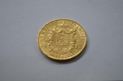 null Pièce de 50 francs or Napoléon III, 1866, atelier A. Poids : 16,14 g