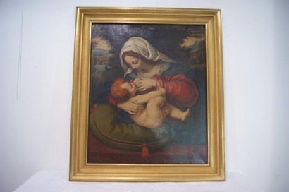 null D'après SOLARIO (Milan ?, vers 1465 - Milan, 1524), la Vierge au coussin vert....
