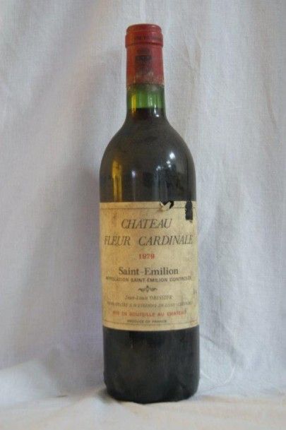 null 1 bouteille de Saint Emilion, château Fleur Cardinale, 1979. (étiquette sale...