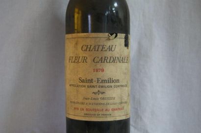 null 1 bouteille de Saint Emilion, château Fleur Cardinale, 1979. (étiquette sale...