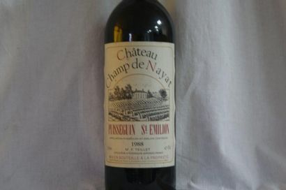 null 1 bouteille de Saint Emilion, Puisseguin, château Champ de Nayat, 1988.