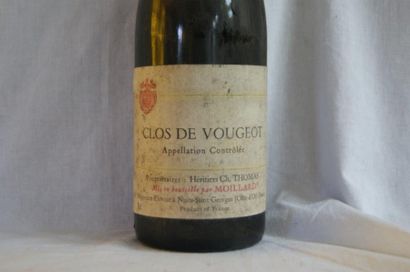 null 1 bouteille de Clos de Vougeot, Héritiers Thomas, 1977. (étiquette piquée)