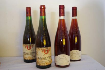 null 4 bouteilles de Cabernet d'Anjou dont 2 de 2001 (domaine du Landreau)