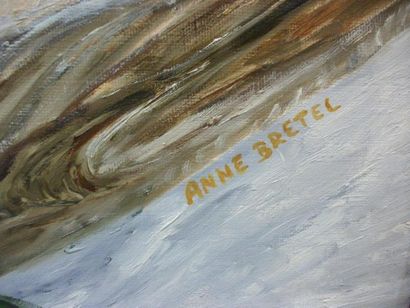 null Anne BRETEL "Les pots de confitures" Huile sur toile. 65 x 50 cm
