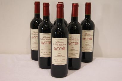 null 6 bouteilles de Bordeaux "Château La Fleur Moulineau", 2014.