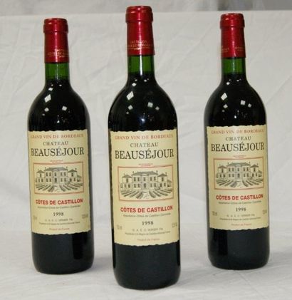null 3 bouteilles de bordeaux, Château Beauséjour, 1998