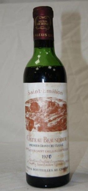 null 1/2 bouteille de St-Emillion, Château Beauséjour, 1971