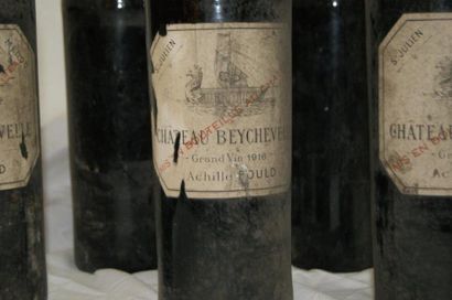 null 5 bouteilles de chateau Beychevelle 1916 (deux sans étiquettes)
