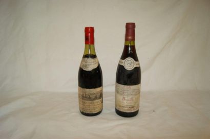 null Lot de 2 bouteilles de Brouilly : "Antonin Rodet" 1985, château des Tours 1984....