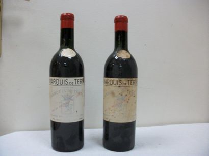 null 2 bouteilles de Marquis de Terme, 1958. (étiquettes sales)