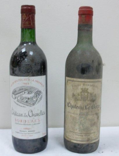 null 2 bouteilles de Bordeaux : Château des Chanelles, 1982 et château La Botte (manque...
