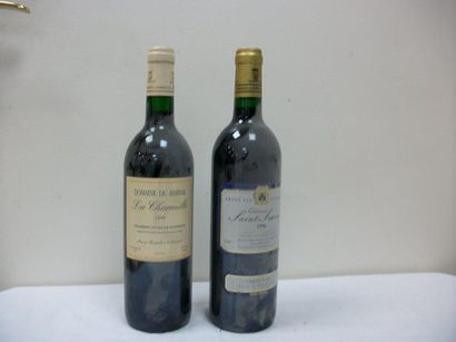 null 2 bouteilles de vin rouge : Domaine du Barrail, La Charmille, 1996 et Sain Seurin,...