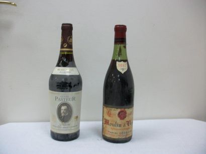null 2 bouteilles de vin rouge : Arbois, Henro Maire, Cuvée Pasteur, 1989 et Moulin...