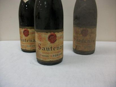 null 3 bouteilles de Santenay, Marcel Georges, 1965. (niveaux bas)