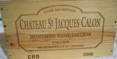 null 6 bouteilles de Montagne St-Emillion, Château St Jacques Calon 2008 CBO