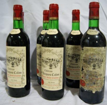 null 6 bouteilles de Montagne St-Emillion, Château St Jacques Calon une de 1978 (étiquette...