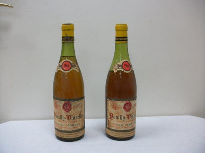 null 2 bouteilles de Pouilly-Vinzelles, Marcel Georges, 1966. (LB et B)