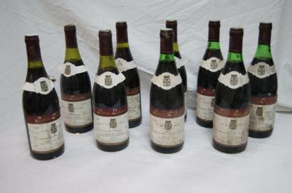 null Lot de 9 bouteilles comprenant 4 Côtes du Rhone , domaine de Grange Neuve 1990...