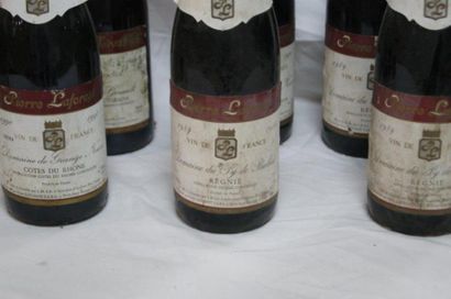 null Lot de 9 bouteilles comprenant 4 Côtes du Rhone , domaine de Grange Neuve 1990...