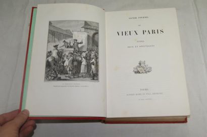 null FOURNEL "Le Vieux Paris, Fêtes, Jeux et Spectacles". Tours, Mame, 1887. Reliure...