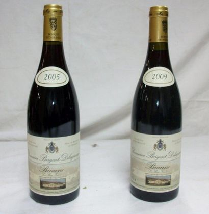 null 2 bouteilles de Beaune, domaine Bergeret-Delagrange, 2005 et 2009.