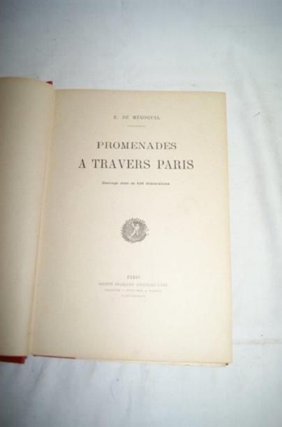 null Etienne de Menorval "Promenades à travers Paris". Société française d'édition...