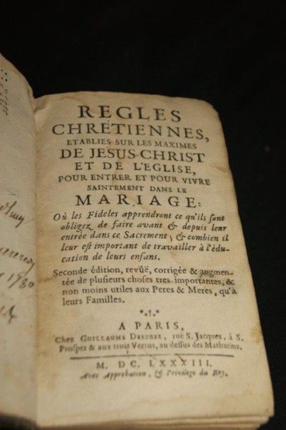 null "Règles chrétiennes établies par les maximes de Jésus Christ et de l'Eglise...